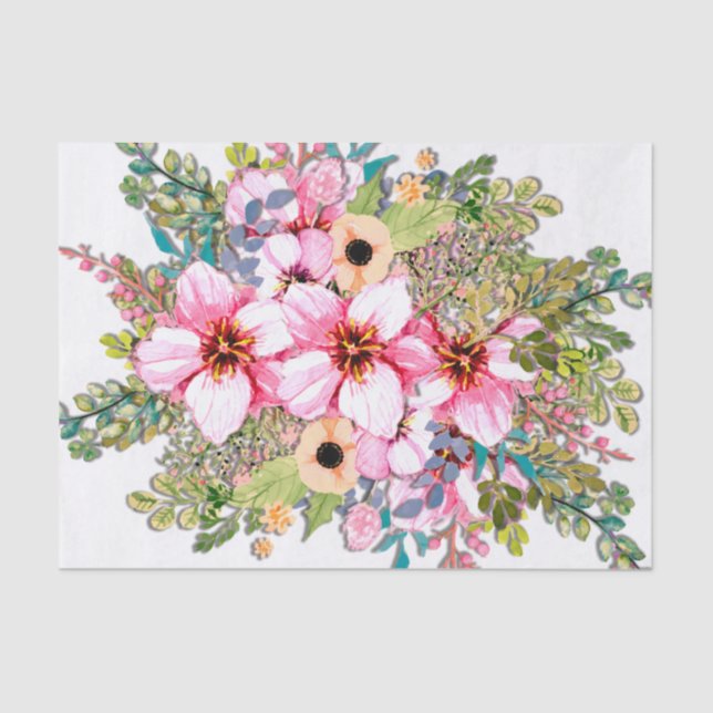 Papier Mousseline Aménagement des fleurs (Recto)