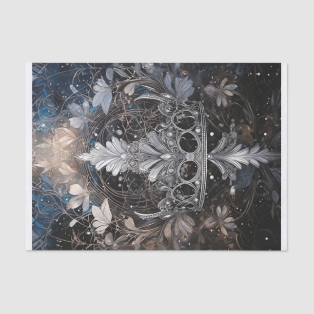 Papier Mousseline Amène sur la boucle, Silvery Sparkly Tiara (Recto)