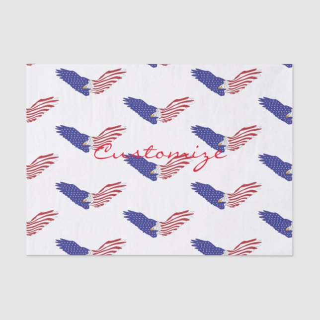 Papier Mousseline Américain Eagle Thunder_Cove patriotique 4 juillet (Recto)