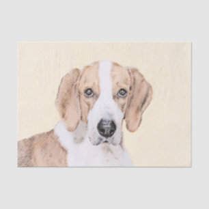 Papier Mousseline American Foxhound Painting - Joli art original chi