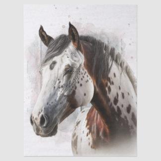 Papier Mousseline American Paint Horse Decoupage