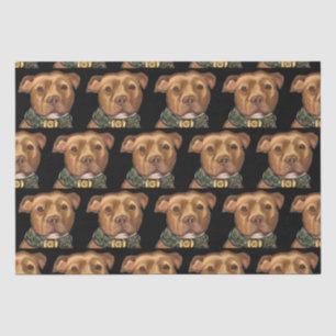 PAPIER MOUSSELINE AMERICAN STAFFORDSHIRE TERRIER