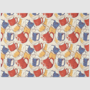 Papier Mousseline Americano Café No 4 motif de collage éphémère