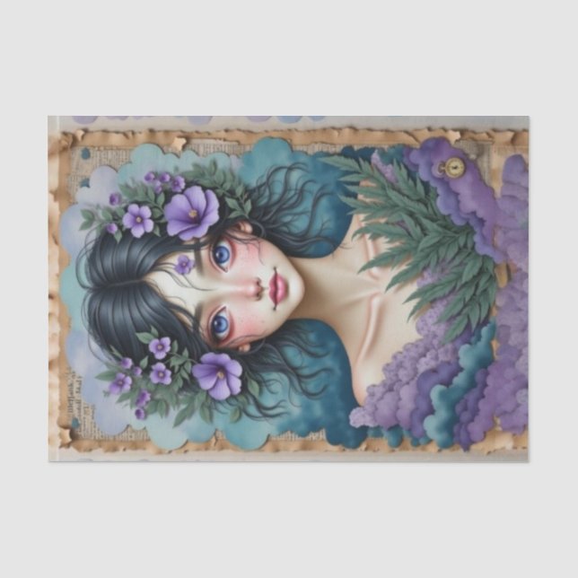 Papier Mousseline Amethyst Dreamer | 💜 de documents de découpage 🌧 (Recto)