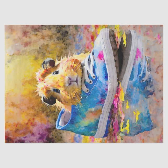 Papier Mousseline Ami sournois, Cochon De Guinée Coloré (Recto)