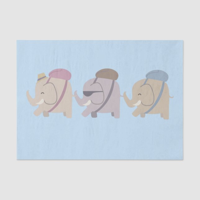 Papier Mousseline amis éléphant (Recto)