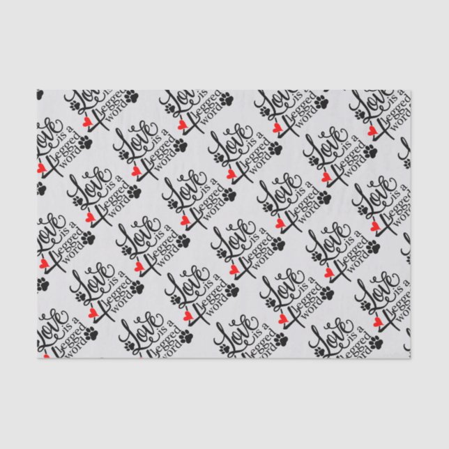 Papier Mousseline Amour avec 4 jambes (Recto)