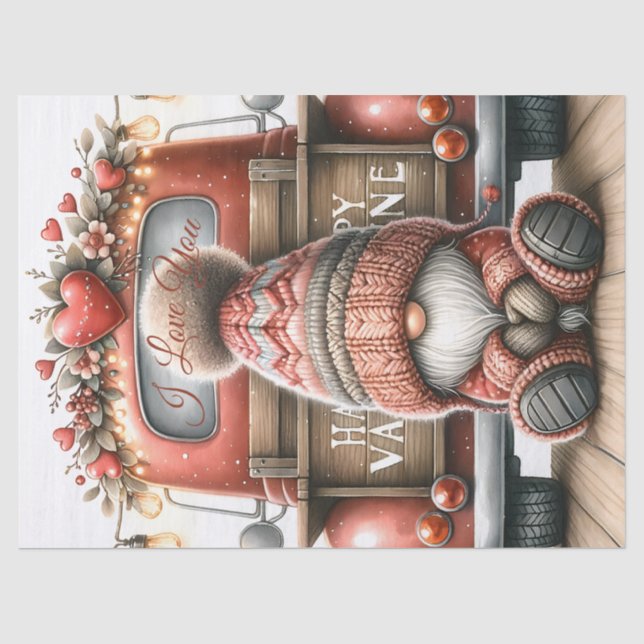 Papier Mousseline Amour de camion de gnome (Recto)
