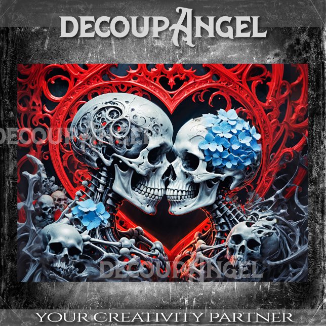 Papier Mousseline Amour Éternel - Découpage - (Créateur téléchargé)