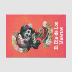 Papier Mousseline Amour maternel squelettique mexicain