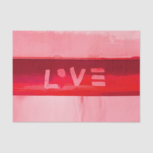 Papier Mousseline Amour rouge chic hippie de Boho (Recto)