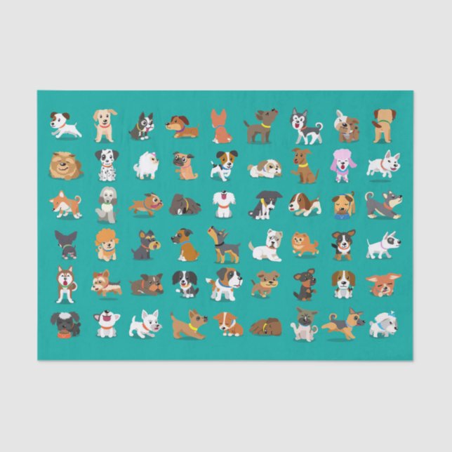 Papier Mousseline amoureux des chiens Chien race Monde (Recto)