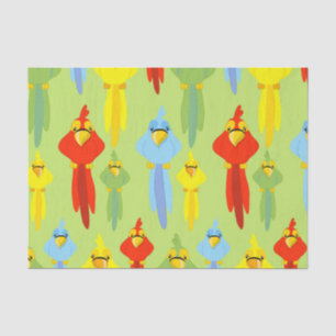 Papier Mousseline Amoureux des oiseaux perroquets pirates Animaux d'