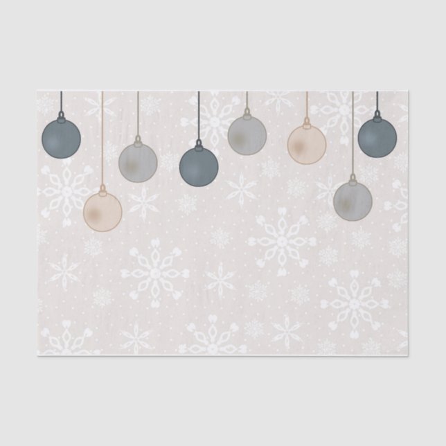 Papier Mousseline Ampoules de Noël (Recto)