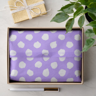 Papier Mousseline Amusant Violet Avec Des Points Blancs Irréguliers