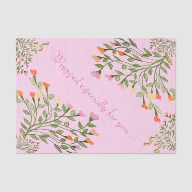 Papier Mousseline Amusants Coeur en forme de fleur design (Recto)