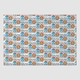 Papier Mousseline Amusants “Cutie Pies” Symbole Pi mignon et jeu de