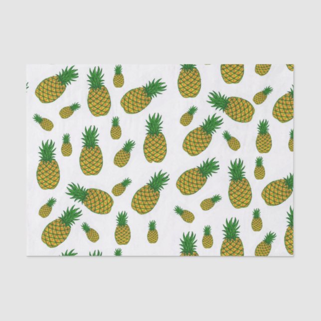 Papier Mousseline Ananas en papier tissu (Recto)