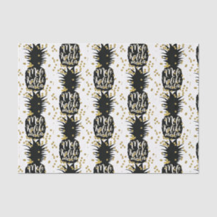 Papier Mousseline Ananas Mele Kalikimaka Noël Hawaïen