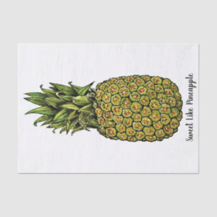 Papier Mousseline Ananas mignon d'art d'aquarelle