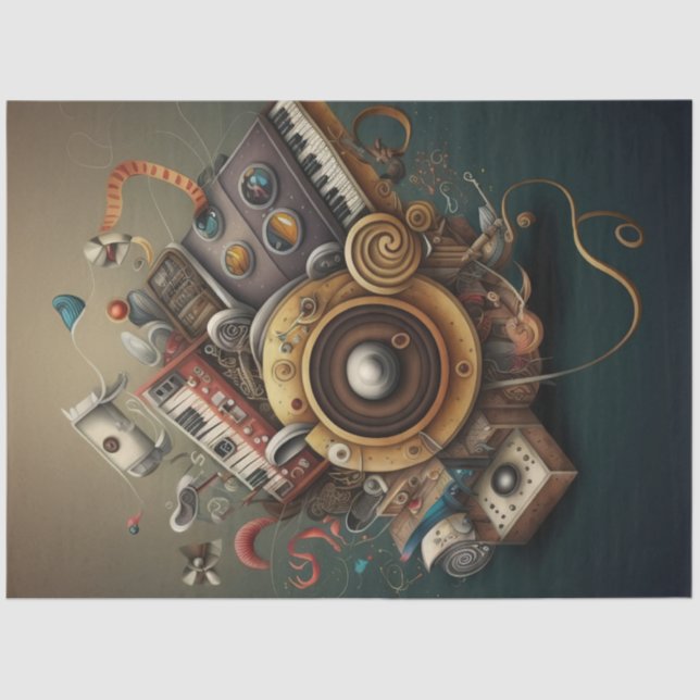 Papier Mousseline Anatomie de la série musicale Design 1 (Recto)