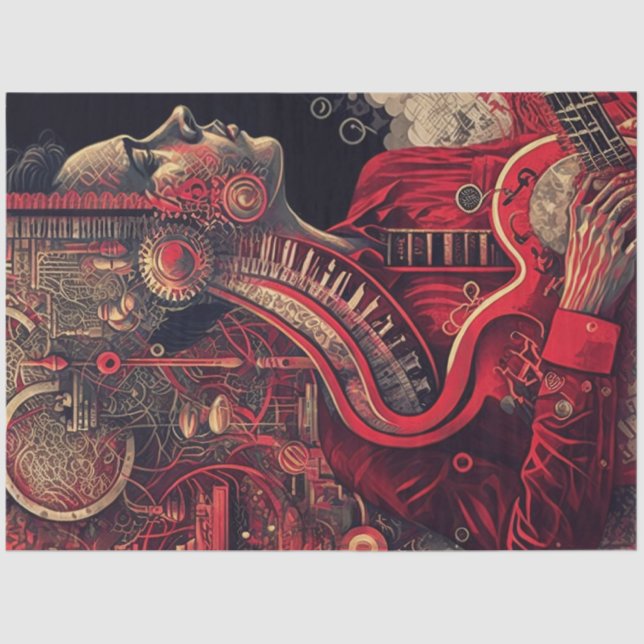 Papier Mousseline Anatomie de la série musicale Design 12 (Recto)