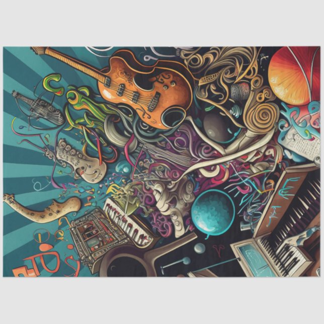 Papier Mousseline Anatomie de la série musicale Design 8 (Recto)