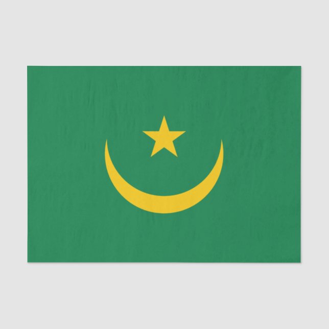 Papier Mousseline Ancien drapeau de Mauritanie (Recto)
