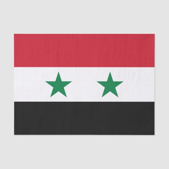 Papier Mousseline Ancien drapeau de Syrie (Recto)