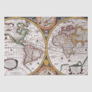 Papier Mousseline Ancien Motif de cartes