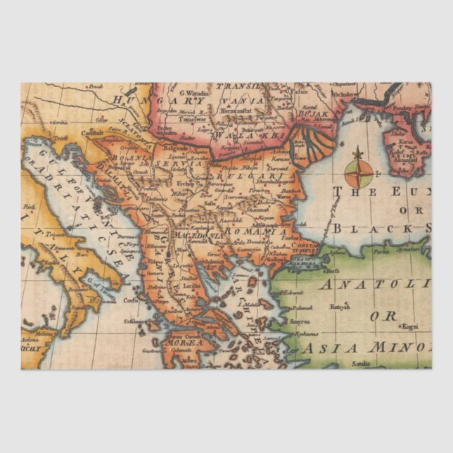 Papier Mousseline Ancien Motif de cartes (Recto)