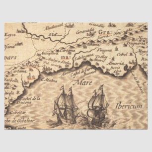 Papier Mousseline Ancienne carte série 1 Design 7