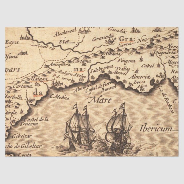 Papier Mousseline Ancienne carte série 1 Design 7 (Recto)