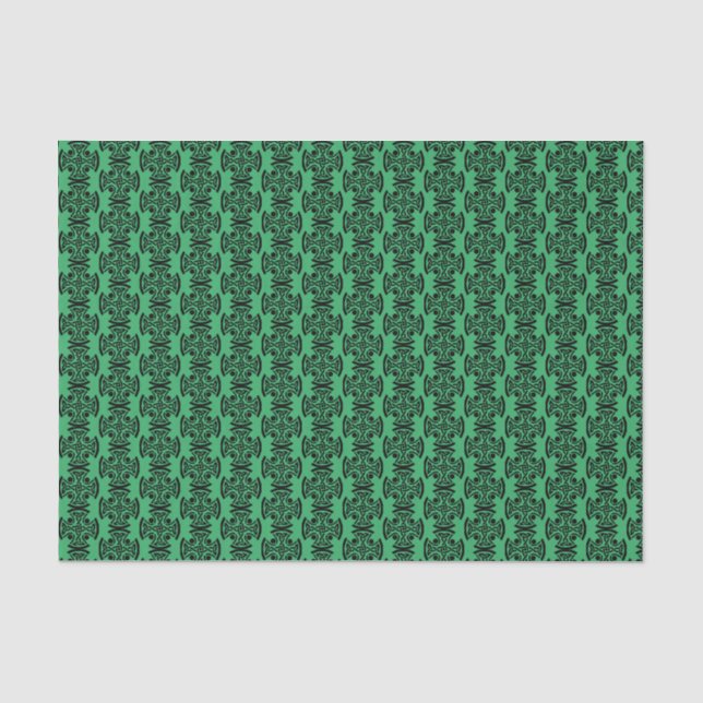 Papier Mousseline Ancienne Croix Celtique à Entrelacs d'Art Fin (Recto)