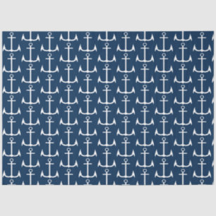 Papier Mousseline Ancre Marine Bleue Découpage