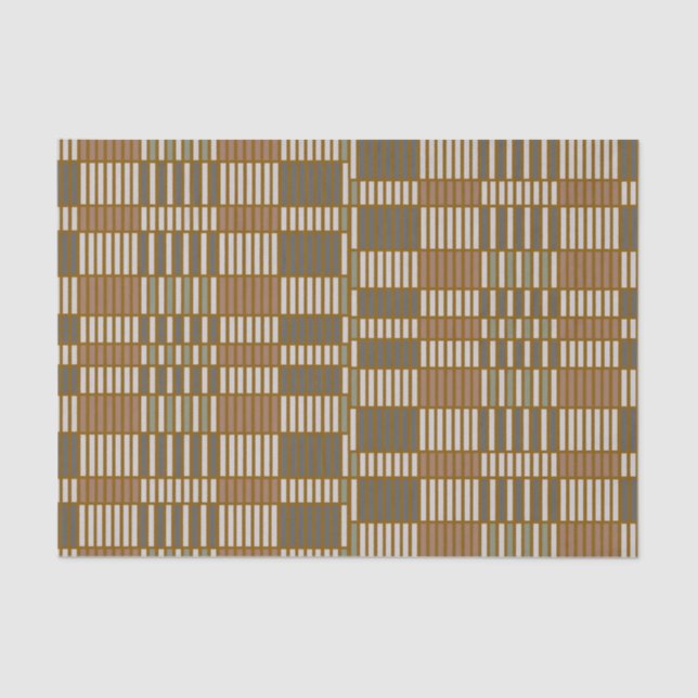 Papier Mousseline Andrea Brand #6 Bars Brown Mid Century Moderne  (Recto)