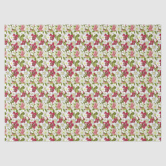Papier Mousseline Anémones de Noël-Hellébores Fleuris Peints