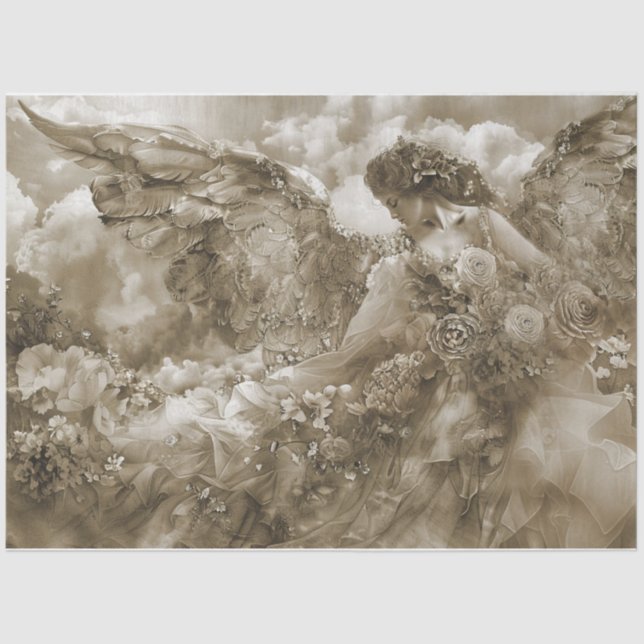 Papier Mousseline Ange céleste (Recto)