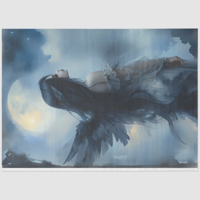 Papier Mousseline Ange de la Lune (Recto)