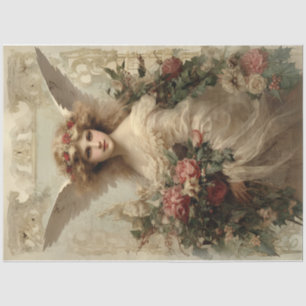 Papier Mousseline Ange de Noël céleste