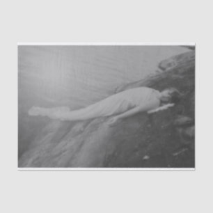 Papier Mousseline Angel Girl Vintage Black and White Art Découpage