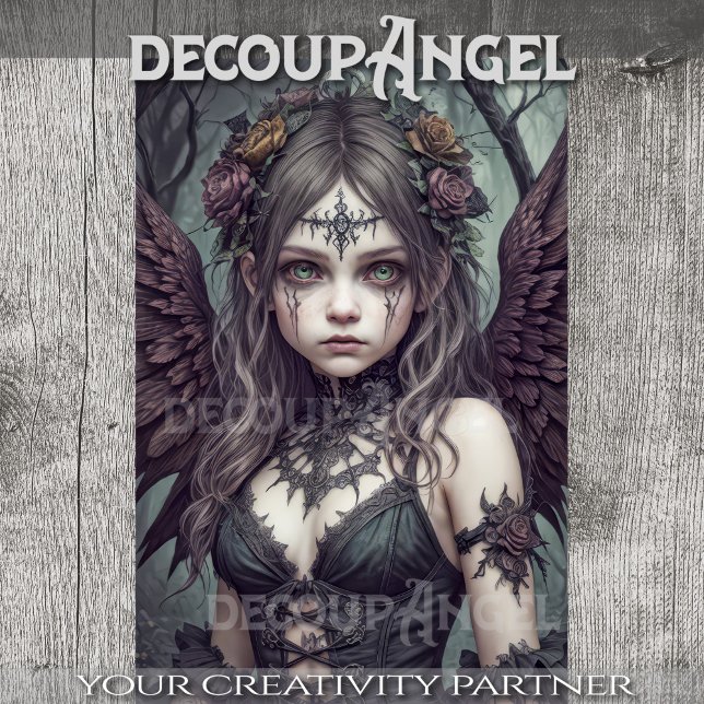 Papier Mousseline Angel gothique : Lily - Découpage - (Créateur téléchargé)