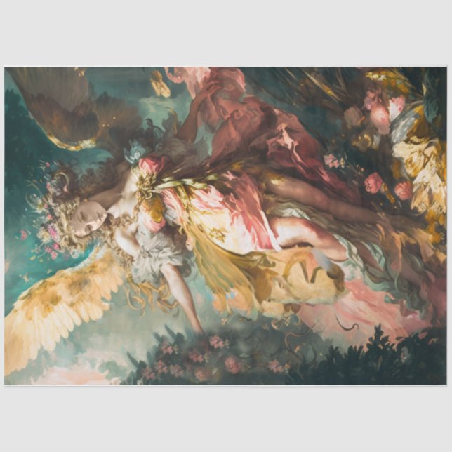 Papier Mousseline Angel Rose sauvage (Recto)