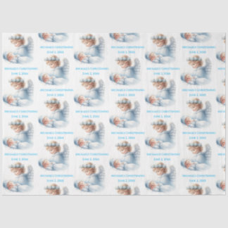 Papier Mousseline Angel Surveillant Baby Boy Baptism