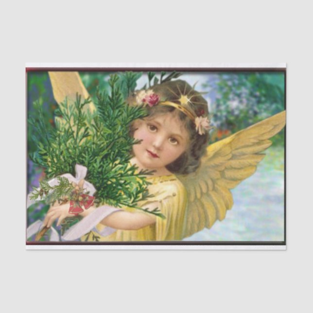 Papier Mousseline Angel vintage Dans Noël De Neige (Recto)