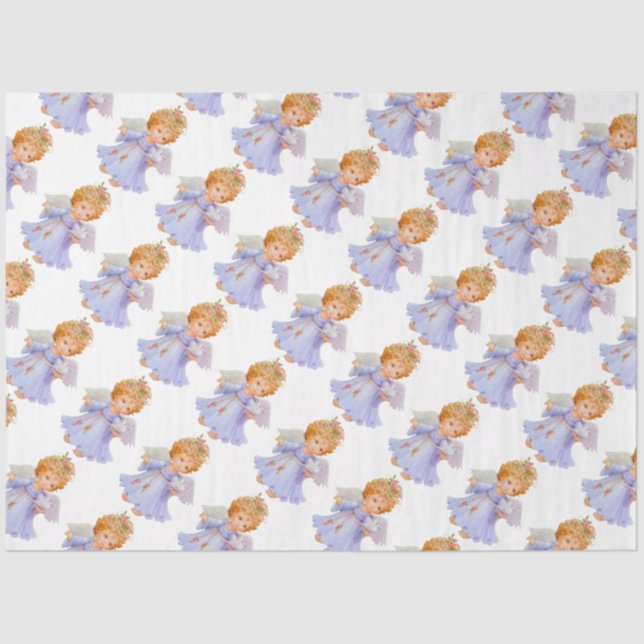 Papier Mousseline Anges de Noël (Recto)