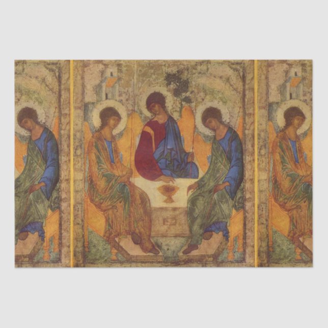 Papier Mousseline Anges de trinité chez Mamre (Recto)