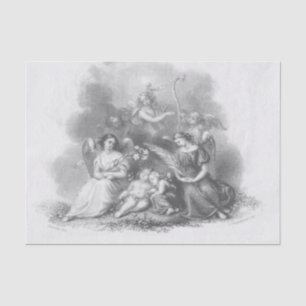 Papier Mousseline Anges et anges