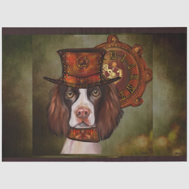 Papier Mousseline Anglais Springer Spaniel Decoupage (Recto)