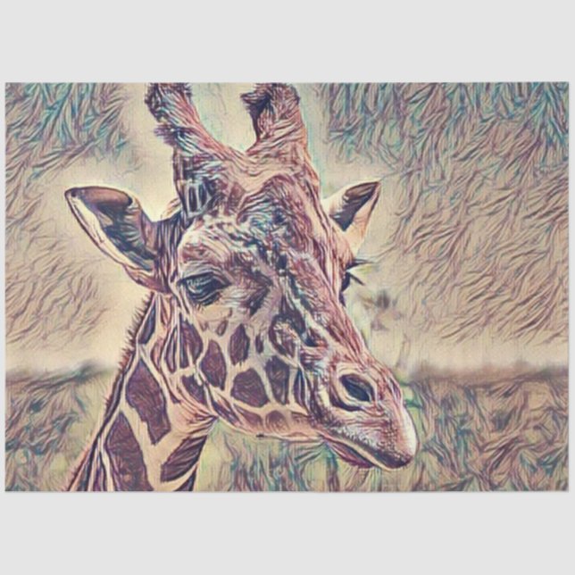 Papier Mousseline Animal Impressivet - Girafe (Recto)